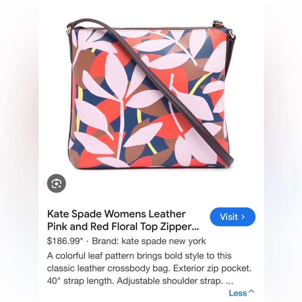 Kate Spade brand new Jackson Tropical Leather crossbody